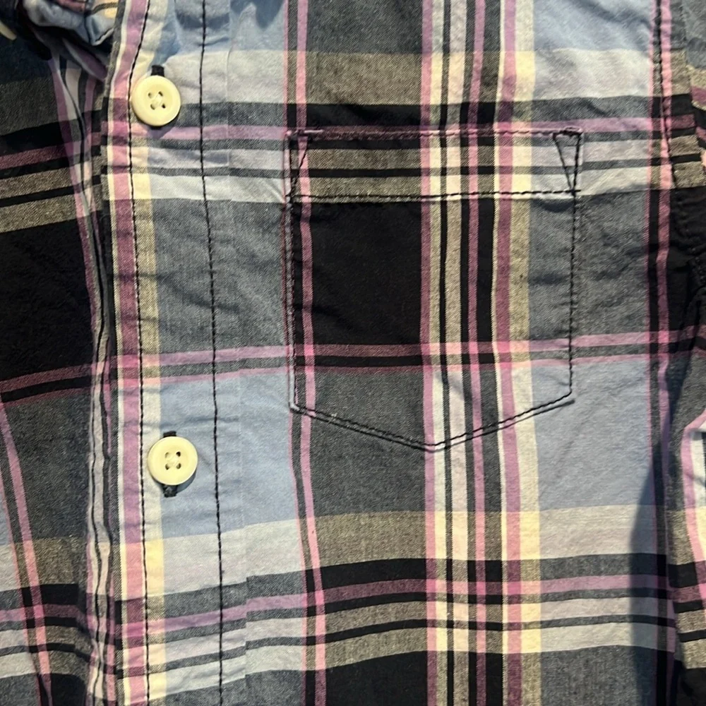 Gymboree Boys Plaid dress up Shirt - Blue and Purple